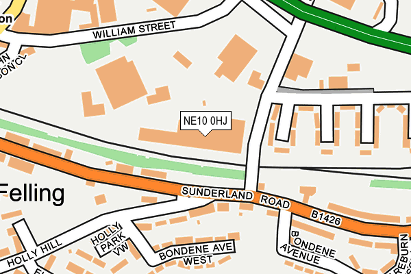 NE10 0HJ map - OS OpenMap – Local (Ordnance Survey)