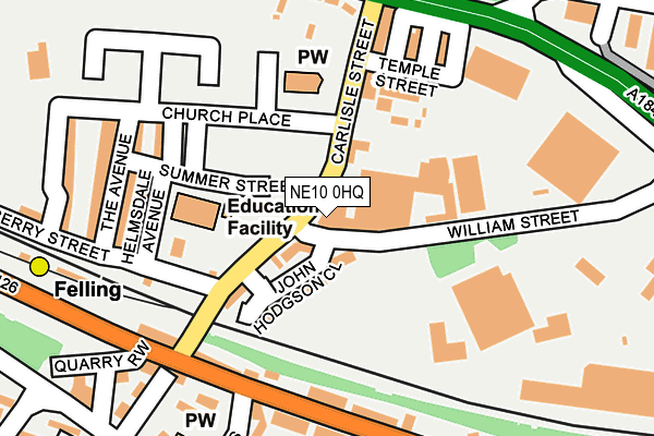 NE10 0HQ map - OS OpenMap – Local (Ordnance Survey)