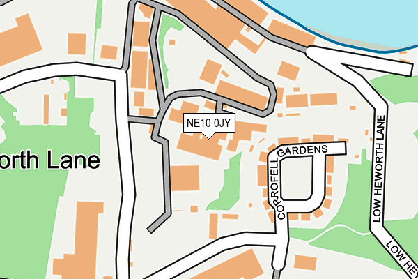NE10 0JY map - OS OpenMap – Local (Ordnance Survey)