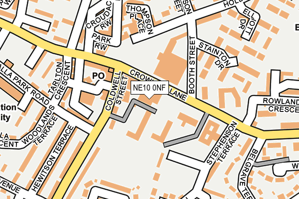 NE10 0NF map - OS OpenMap – Local (Ordnance Survey)