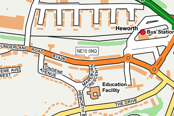 NE10 0NQ map - OS OpenMap – Local (Ordnance Survey)