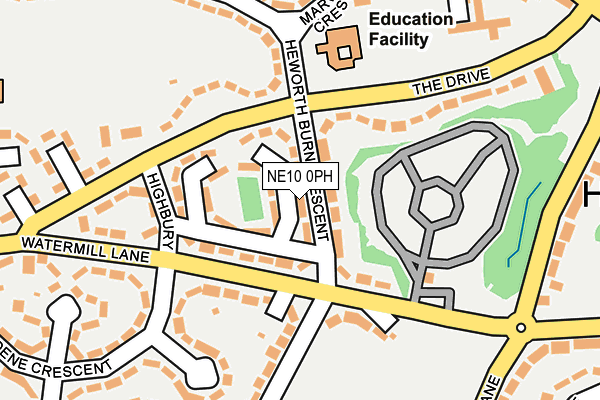 NE10 0PH map - OS OpenMap – Local (Ordnance Survey)