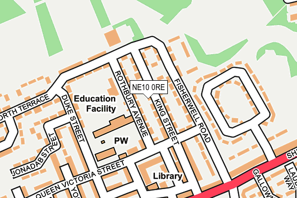 NE10 0RE map - OS OpenMap – Local (Ordnance Survey)