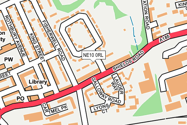NE10 0RL map - OS OpenMap – Local (Ordnance Survey)