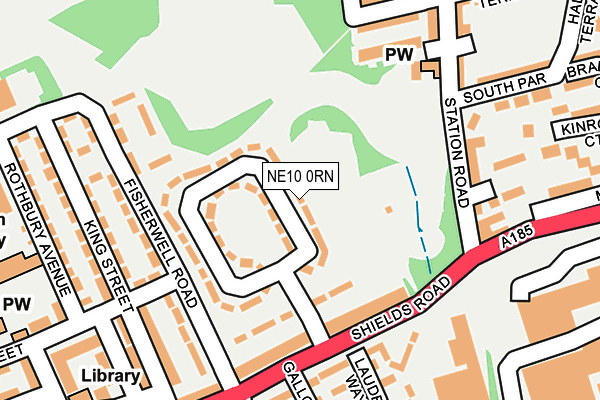 NE10 0RN map - OS OpenMap – Local (Ordnance Survey)