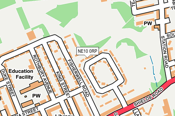 NE10 0RP map - OS OpenMap – Local (Ordnance Survey)