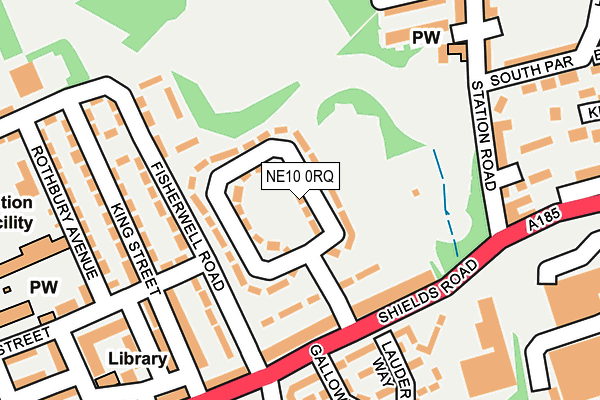 NE10 0RQ map - OS OpenMap – Local (Ordnance Survey)