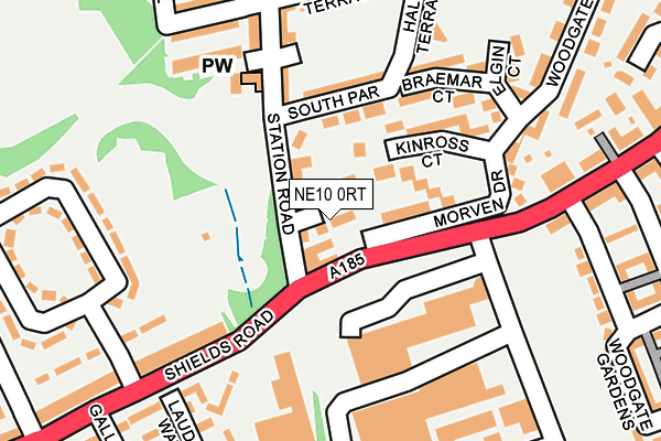 NE10 0RT map - OS OpenMap – Local (Ordnance Survey)