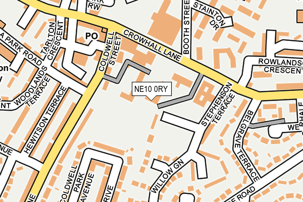 NE10 0RY map - OS OpenMap – Local (Ordnance Survey)