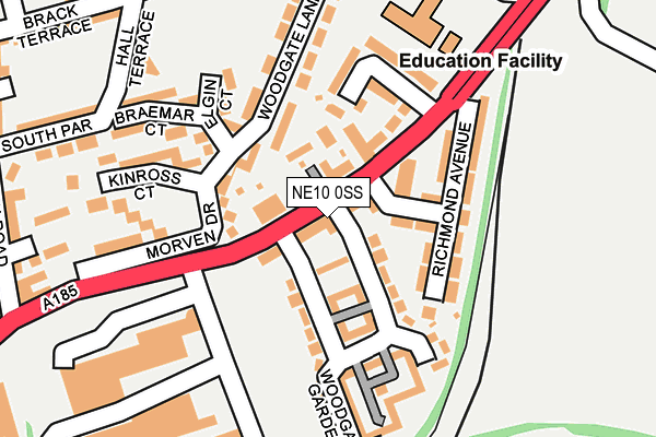 NE10 0SS map - OS OpenMap – Local (Ordnance Survey)