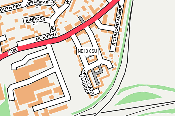 NE10 0SU map - OS OpenMap – Local (Ordnance Survey)