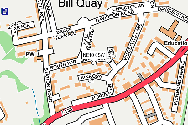 NE10 0SW map - OS OpenMap – Local (Ordnance Survey)