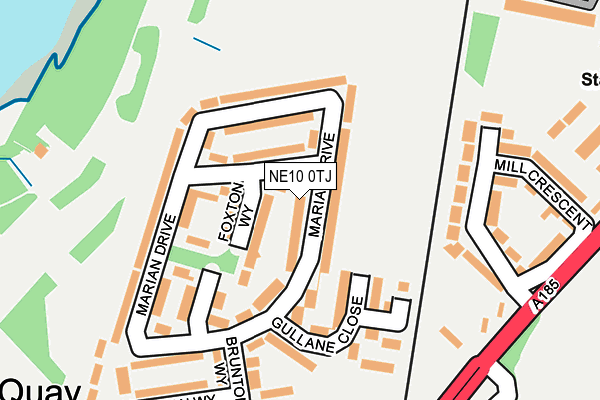 NE10 0TJ map - OS OpenMap – Local (Ordnance Survey)