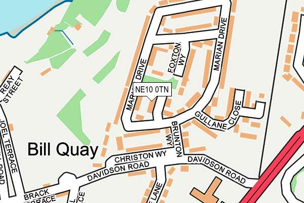 NE10 0TN map - OS OpenMap – Local (Ordnance Survey)
