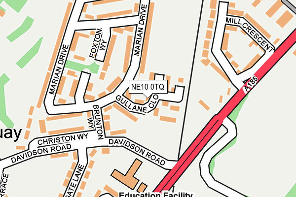 NE10 0TQ map - OS OpenMap – Local (Ordnance Survey)
