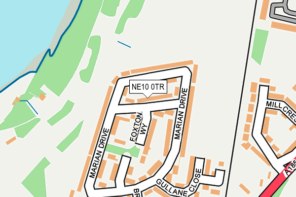 NE10 0TR map - OS OpenMap – Local (Ordnance Survey)