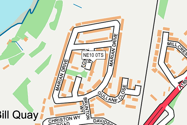 NE10 0TS map - OS OpenMap – Local (Ordnance Survey)