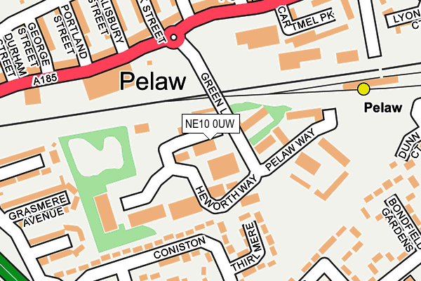 NE10 0UW map - OS OpenMap – Local (Ordnance Survey)