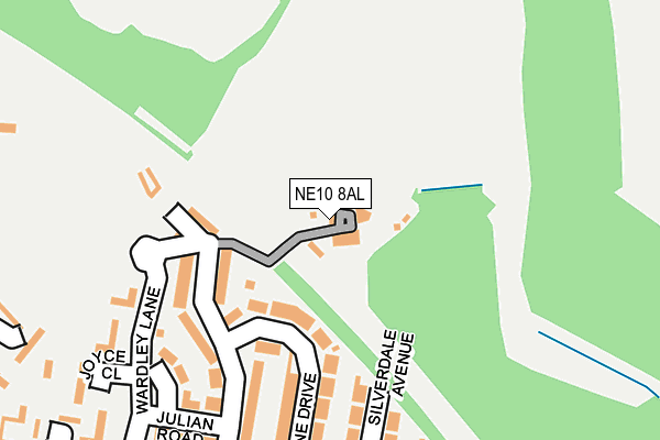 NE10 8AL map - OS OpenMap – Local (Ordnance Survey)