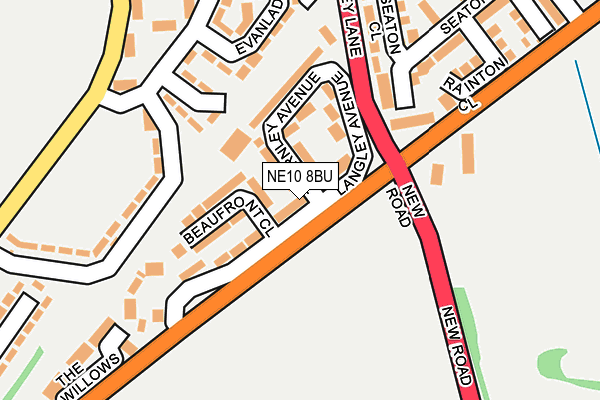 NE10 8BU map - OS OpenMap – Local (Ordnance Survey)