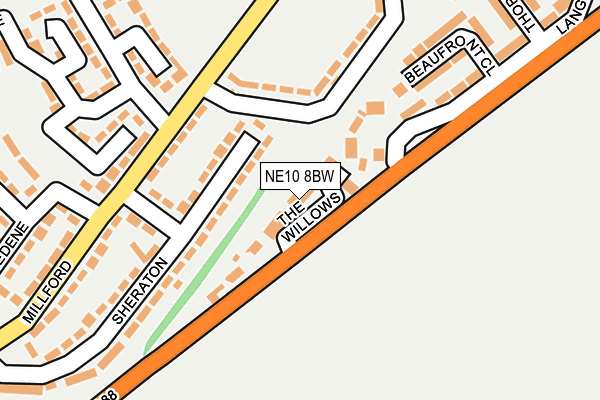NE10 8BW map - OS OpenMap – Local (Ordnance Survey)