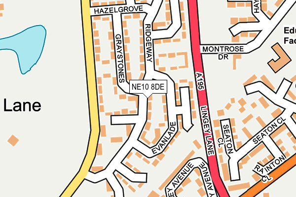 NE10 8DE map - OS OpenMap – Local (Ordnance Survey)