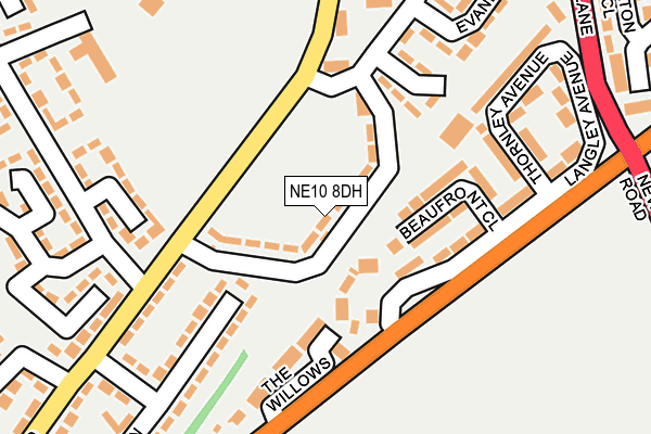 NE10 8DH map - OS OpenMap – Local (Ordnance Survey)