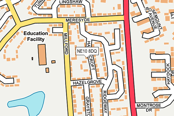 NE10 8DQ map - OS OpenMap – Local (Ordnance Survey)