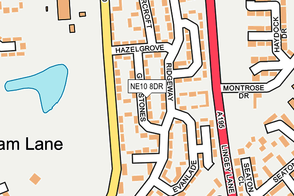 NE10 8DR map - OS OpenMap – Local (Ordnance Survey)