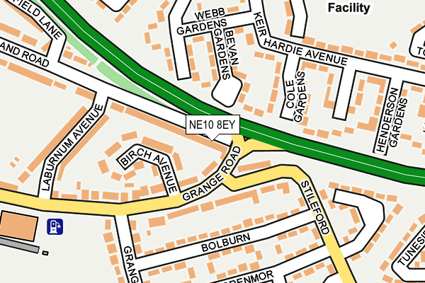 NE10 8EY map - OS OpenMap – Local (Ordnance Survey)