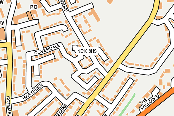 NE10 8HS map - OS OpenMap – Local (Ordnance Survey)