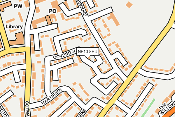 NE10 8HU map - OS OpenMap – Local (Ordnance Survey)