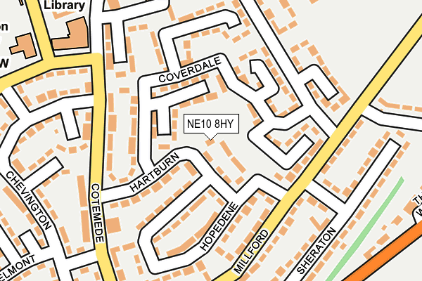 NE10 8HY map - OS OpenMap – Local (Ordnance Survey)