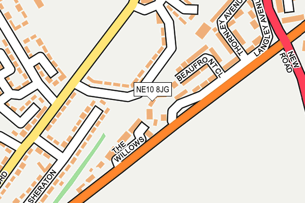 NE10 8JG map - OS OpenMap – Local (Ordnance Survey)