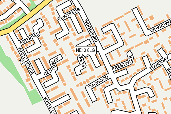 NE10 8LG map - OS OpenMap – Local (Ordnance Survey)