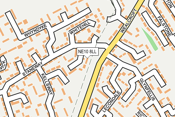 NE10 8LL map - OS OpenMap – Local (Ordnance Survey)