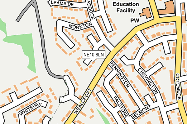 NE10 8LN map - OS OpenMap – Local (Ordnance Survey)