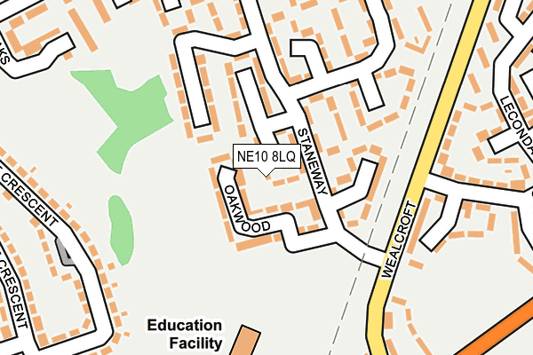 NE10 8LQ map - OS OpenMap – Local (Ordnance Survey)