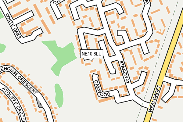 NE10 8LU map - OS OpenMap – Local (Ordnance Survey)