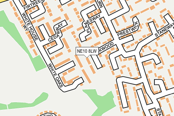 NE10 8LW map - OS OpenMap – Local (Ordnance Survey)