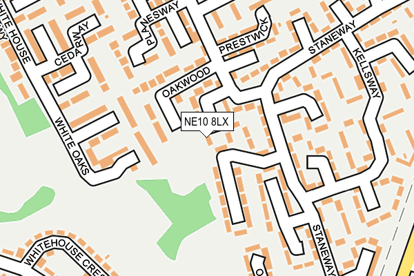 NE10 8LX map - OS OpenMap – Local (Ordnance Survey)