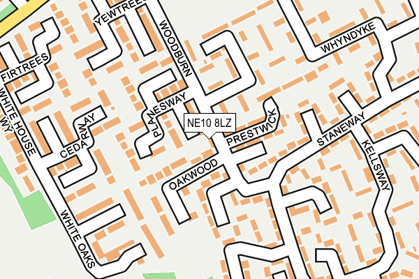 NE10 8LZ map - OS OpenMap – Local (Ordnance Survey)