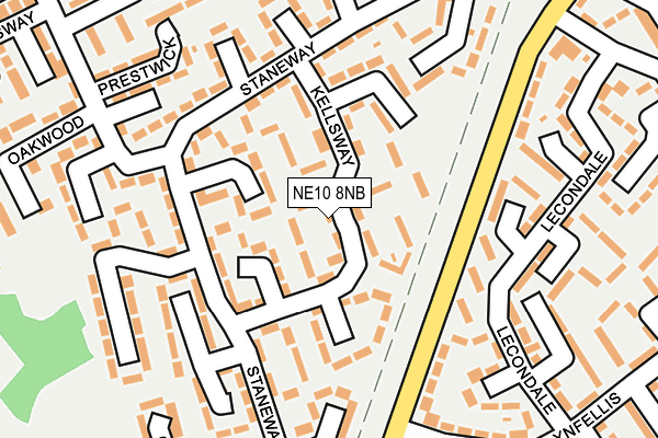 NE10 8NB map - OS OpenMap – Local (Ordnance Survey)