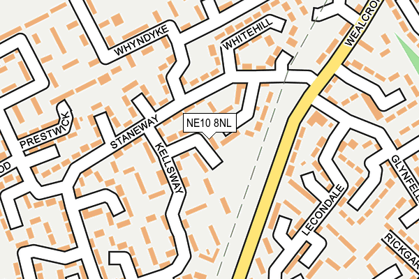 NE10 8NL map - OS OpenMap – Local (Ordnance Survey)