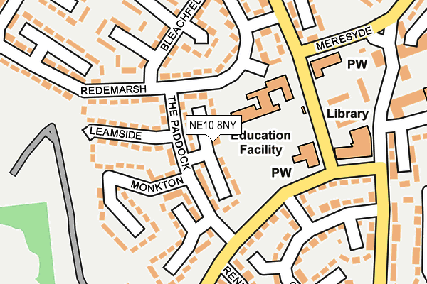 NE10 8NY map - OS OpenMap – Local (Ordnance Survey)