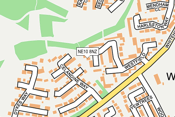 NE10 8NZ map - OS OpenMap – Local (Ordnance Survey)