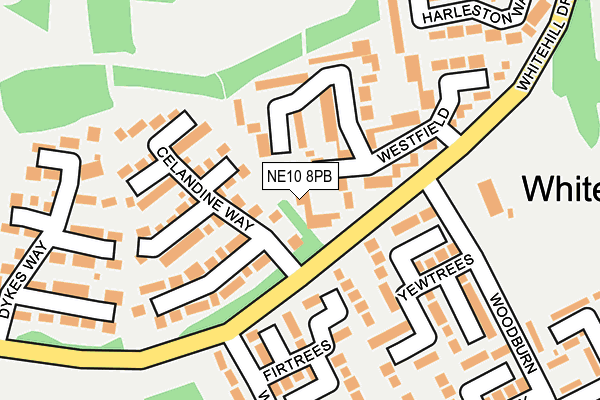 NE10 8PB map - OS OpenMap – Local (Ordnance Survey)
