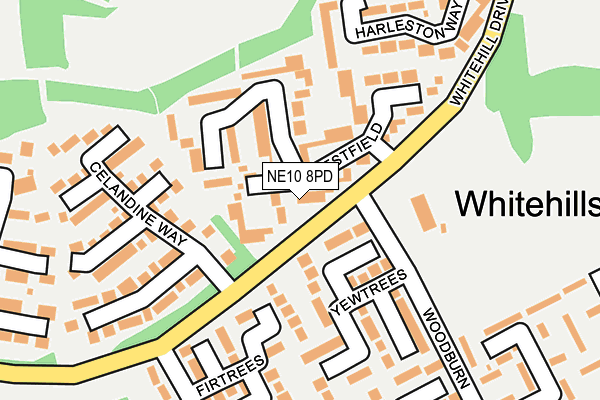 NE10 8PD map - OS OpenMap – Local (Ordnance Survey)