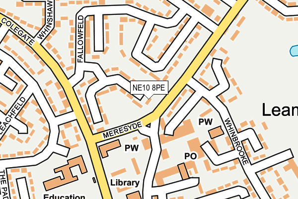 NE10 8PE map - OS OpenMap – Local (Ordnance Survey)