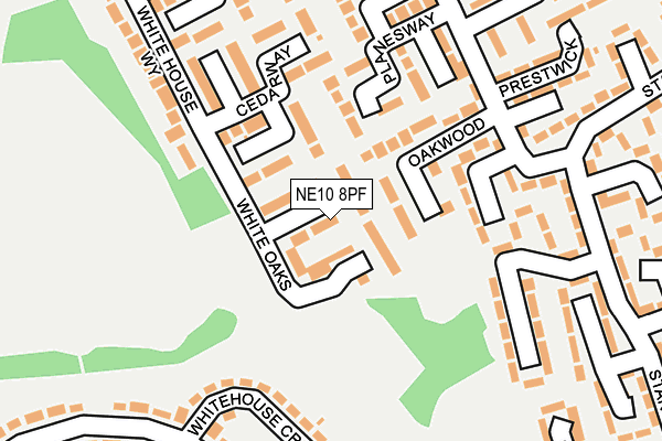 NE10 8PF map - OS OpenMap – Local (Ordnance Survey)